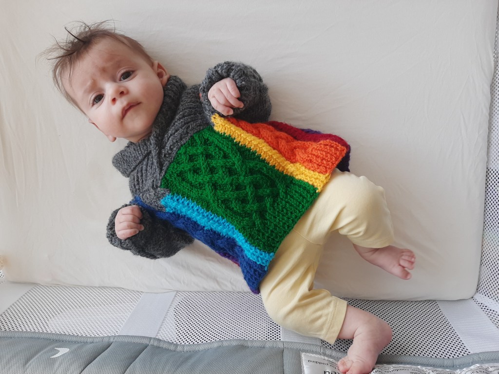 Rainbow baby sweater